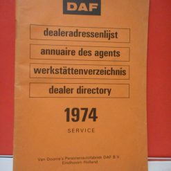 DAF Dealeradressenlijst 1974