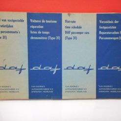 DAF Tabel van vastgestelde reparatietijden DAF personenauto's (Type 31)